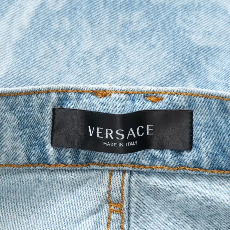 Versace Versace Men's logo full print of denim jacket Size US 31 - 5 Thumbnail