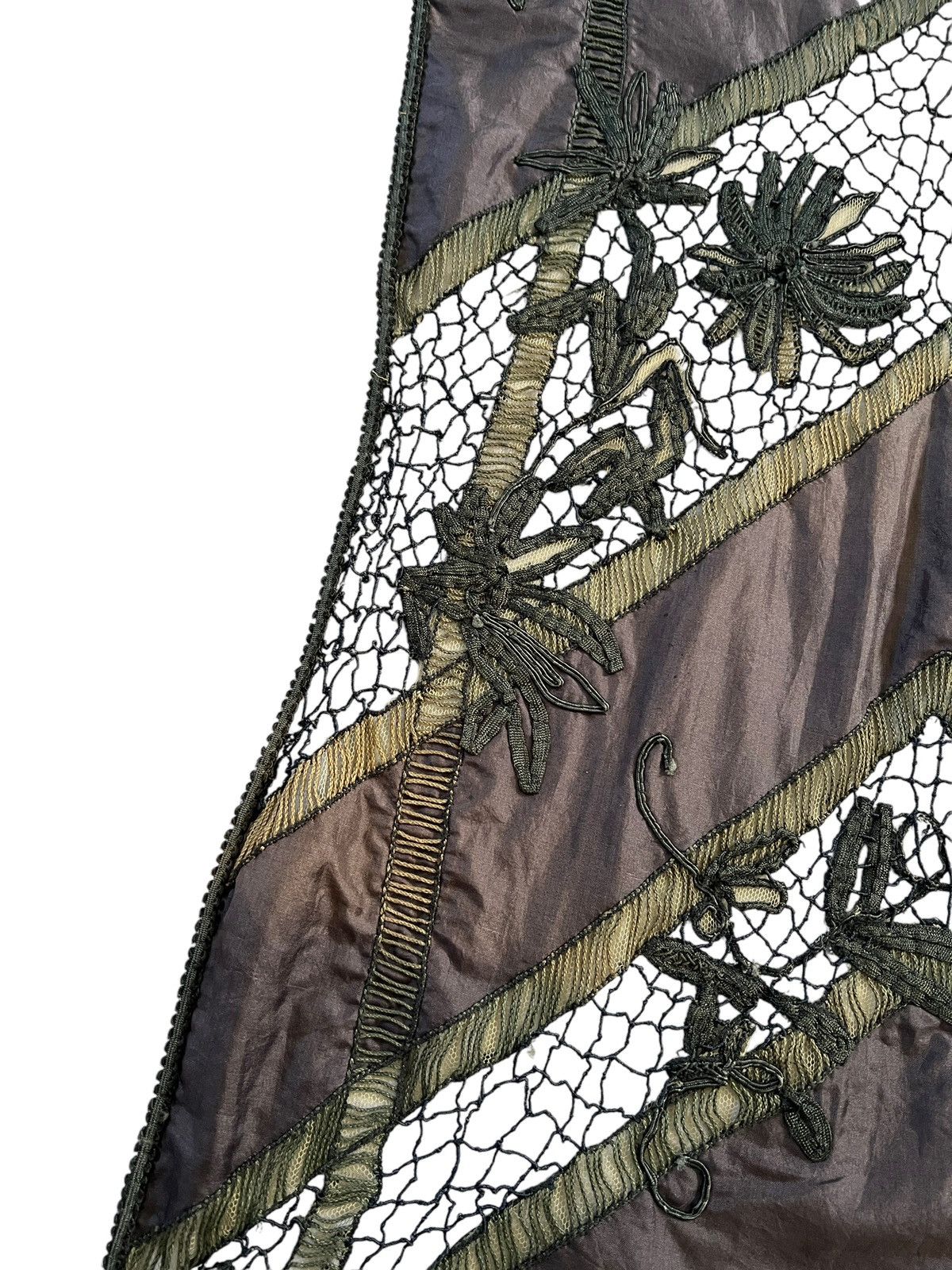 Dries Van Noten Dries Van Noten Handmade Lace Silk Scarf Size ONE SIZE - 10 Thumbnail