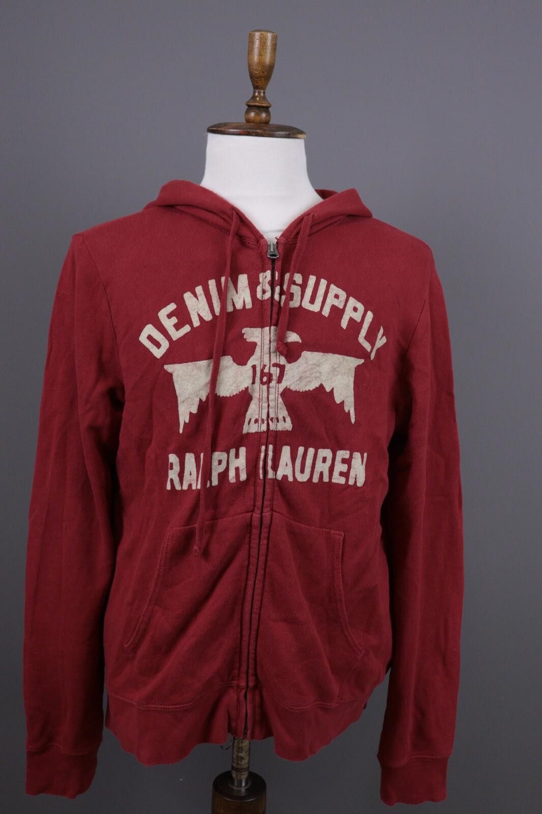 Denim & Supply Ralph Lauren Logo Hoodie Sweater Size L