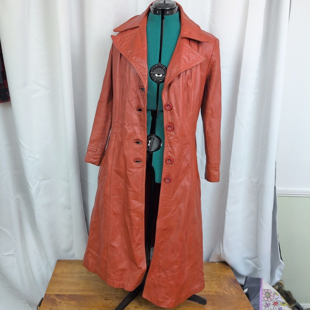 Vintage Vintage Cabretta Leather Ladies' Long Coat. Size S / US 4 / IT 40 - 9 Thumbnail