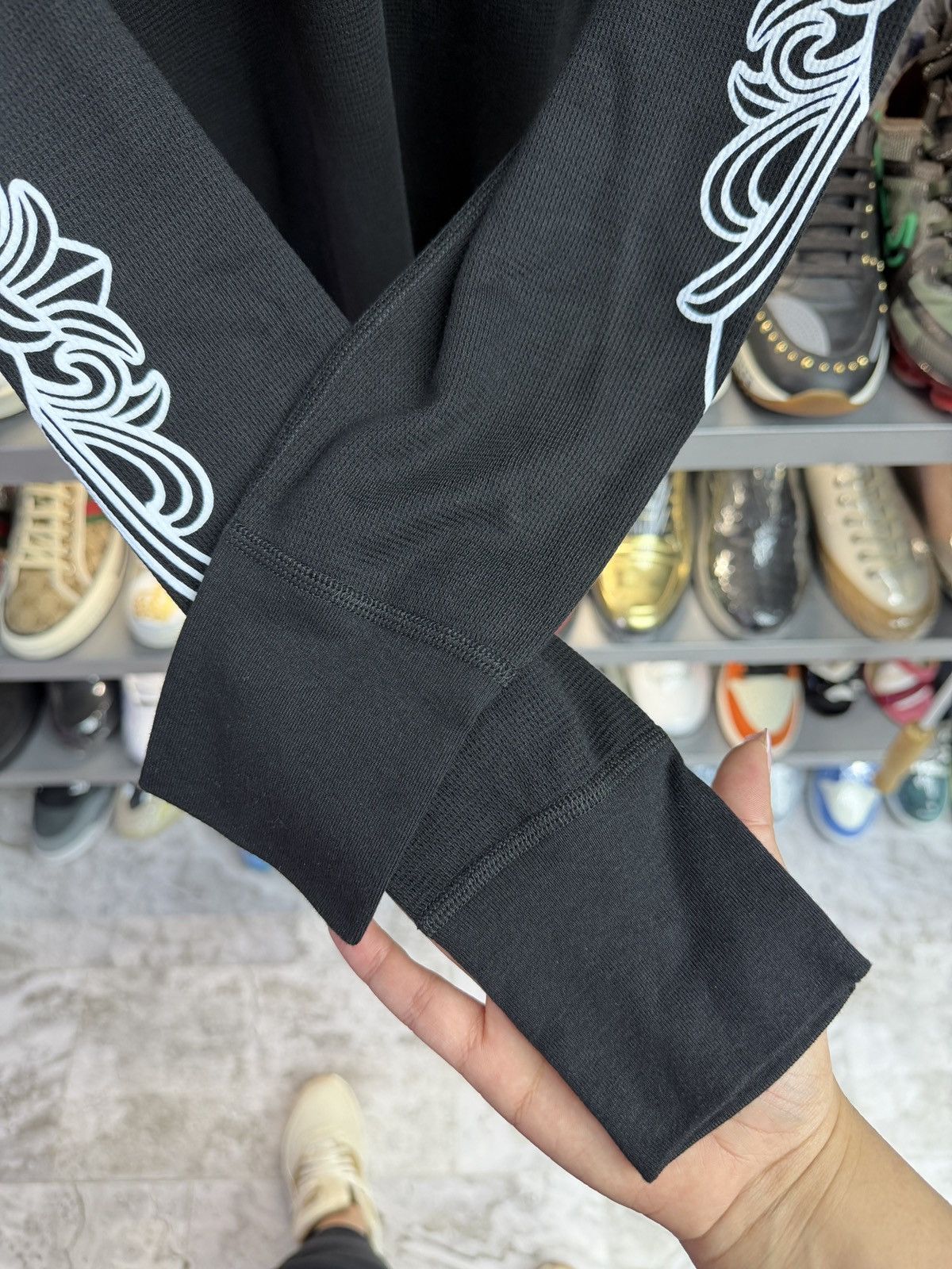 Chrome Hearts Chrome Hearts Floral Sleeve Waffle Thermal Shirt Size US M / EU 48-50 / 2 - 5 Thumbnail