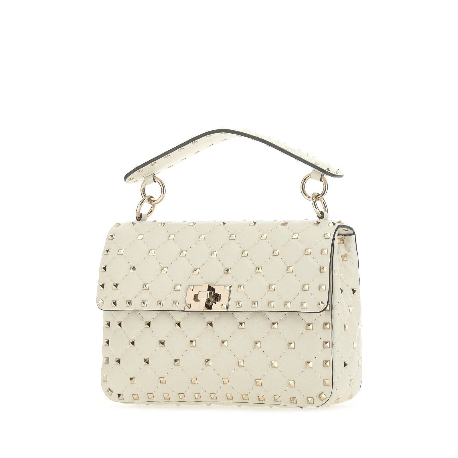 Valentino VALENTINO GARAVANI Rockstud Spike Medium Ivory Nappa Leather Size ONE SIZE - 2 Thumbnail