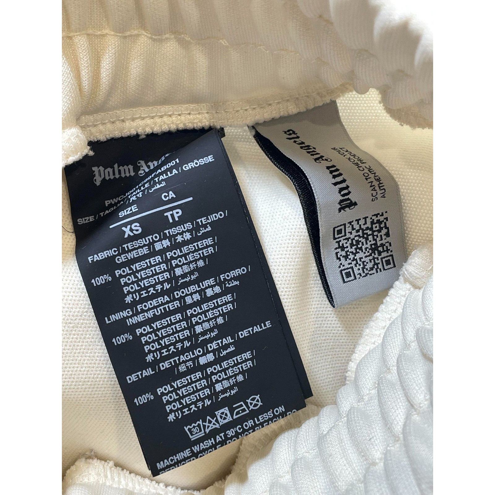 Palm Angels Palm Angels Cream & White Stripe Pant Size US 28 / EU 44 - 5 Thumbnail