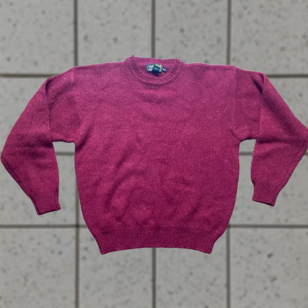 Eddie Bauer VINTAGE Eddie Bauer Sweater Mens XL Red Mohair Wool Knit Cable-Knit Pullover Regular Long Sleeve Round Neck Seasonal Fall Winter Spring Mens Size US XL / EU 56 / 4 - 1 Thumbnail
