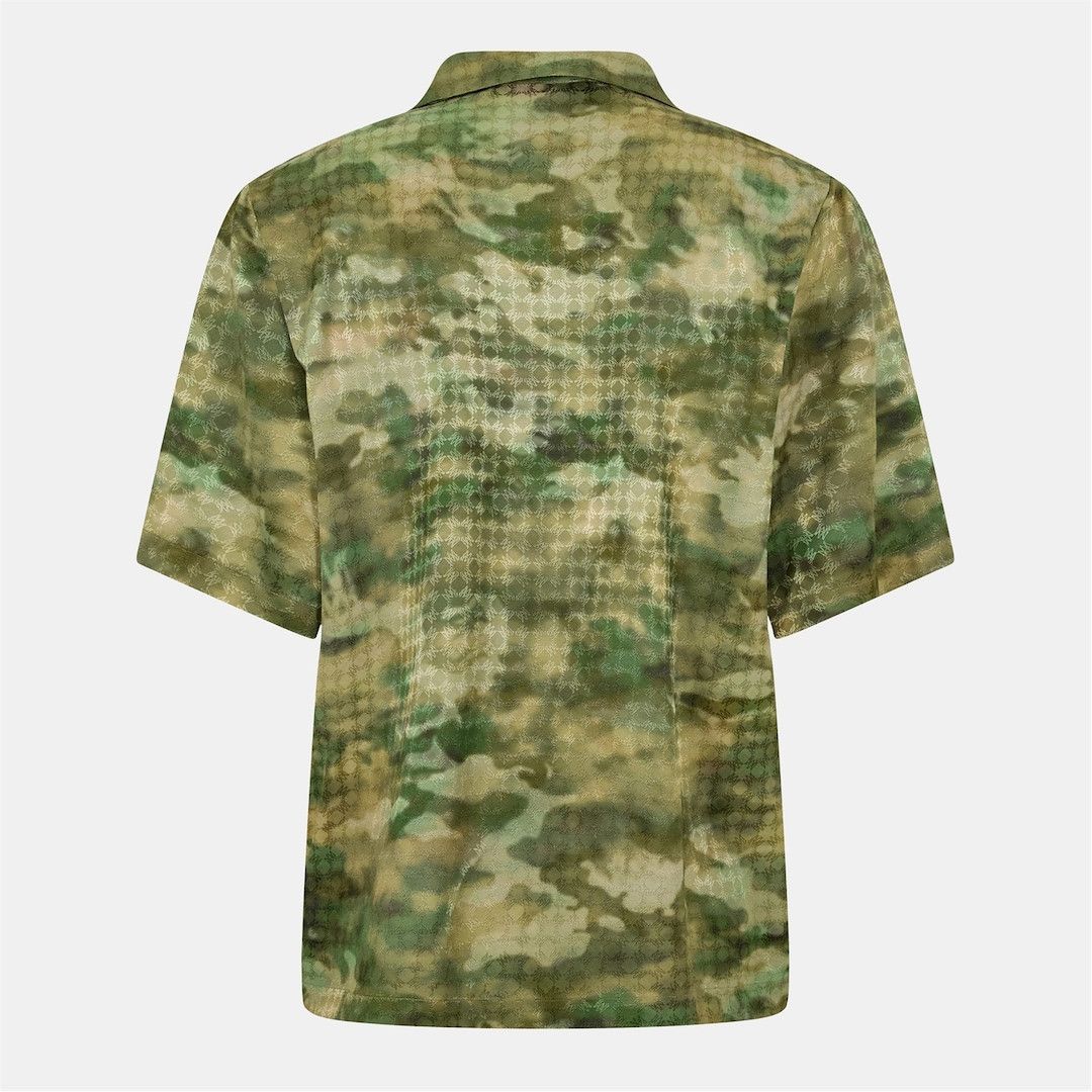 Amiri os11x0326 MA Camo Short Sleeve Bowling Shirt in Multicolor Size US L / EU 52-54 / 3 - 2 Thumbnail