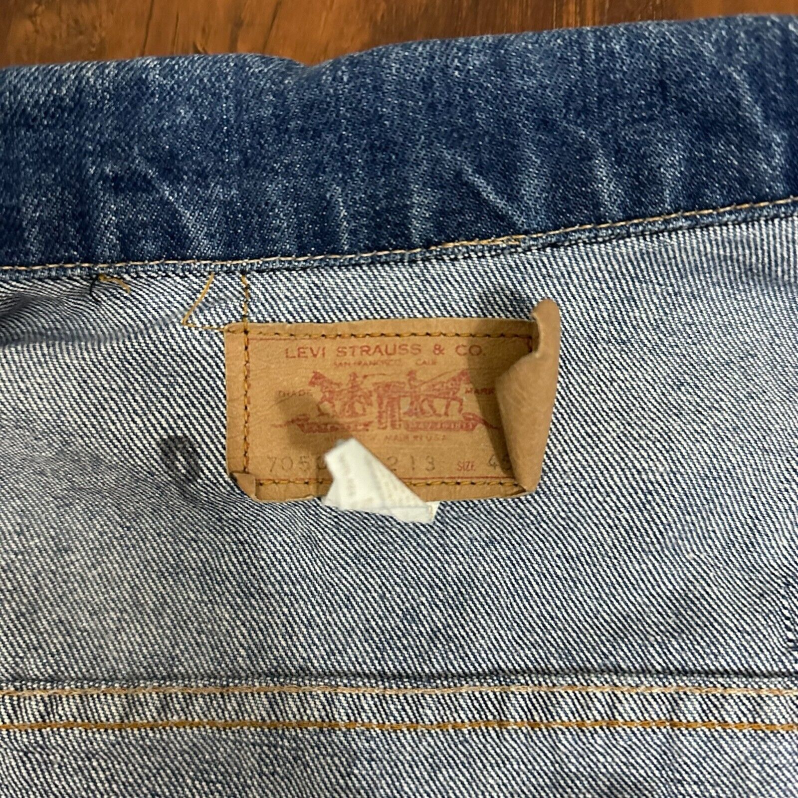 Levi's VINTAGE 80s LEVI'S Denim Trucker Jacket Blue Moto Rider Size US XL / EU 56 / 4 - 6 Thumbnail
