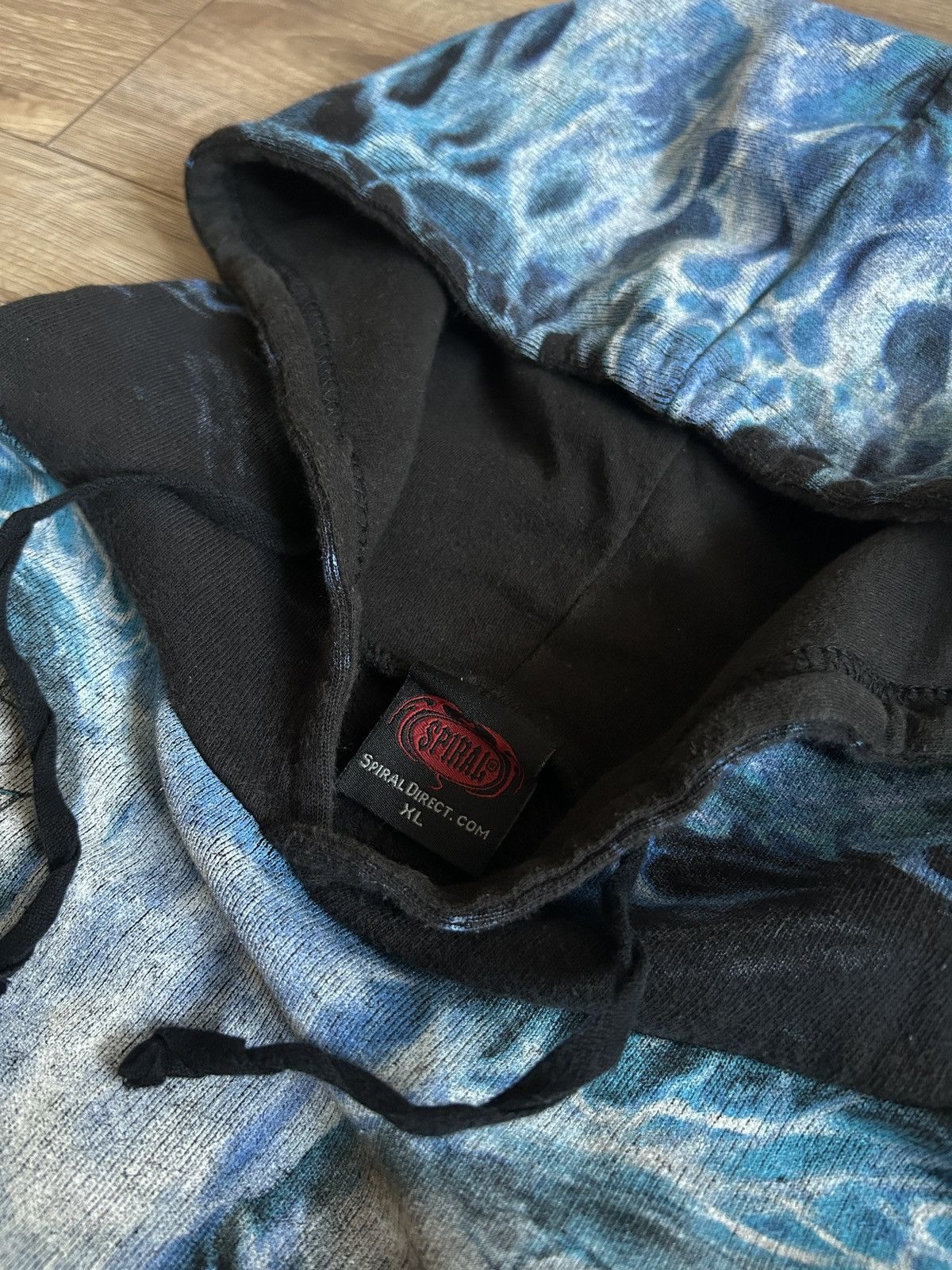 Vintage Vintage Spiral Y2k Full print skeleton mma style hoodies Size US XL / EU 56 / 4 - 4 Thumbnail