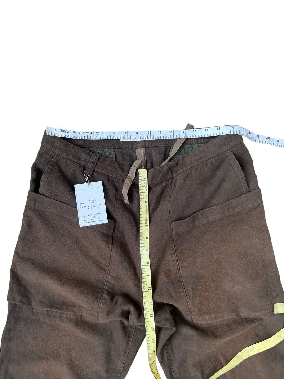 White Mountaineering NWT “Used Look“ Sun Fade Suede Cotton Crop Pant Huge Pocket Size US 30 / EU 46 - 3 Thumbnail