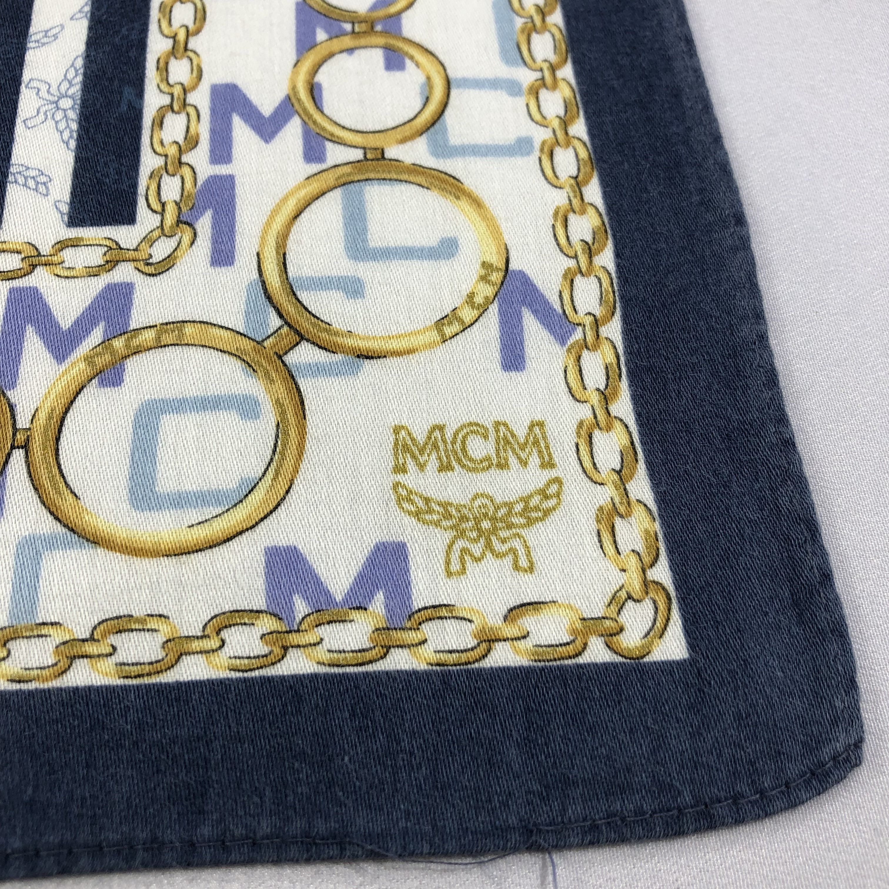 MCM MCM Gold Chains Handkerchief Neckerchief Bandana H2133 Size ONE SIZE - 4 Thumbnail