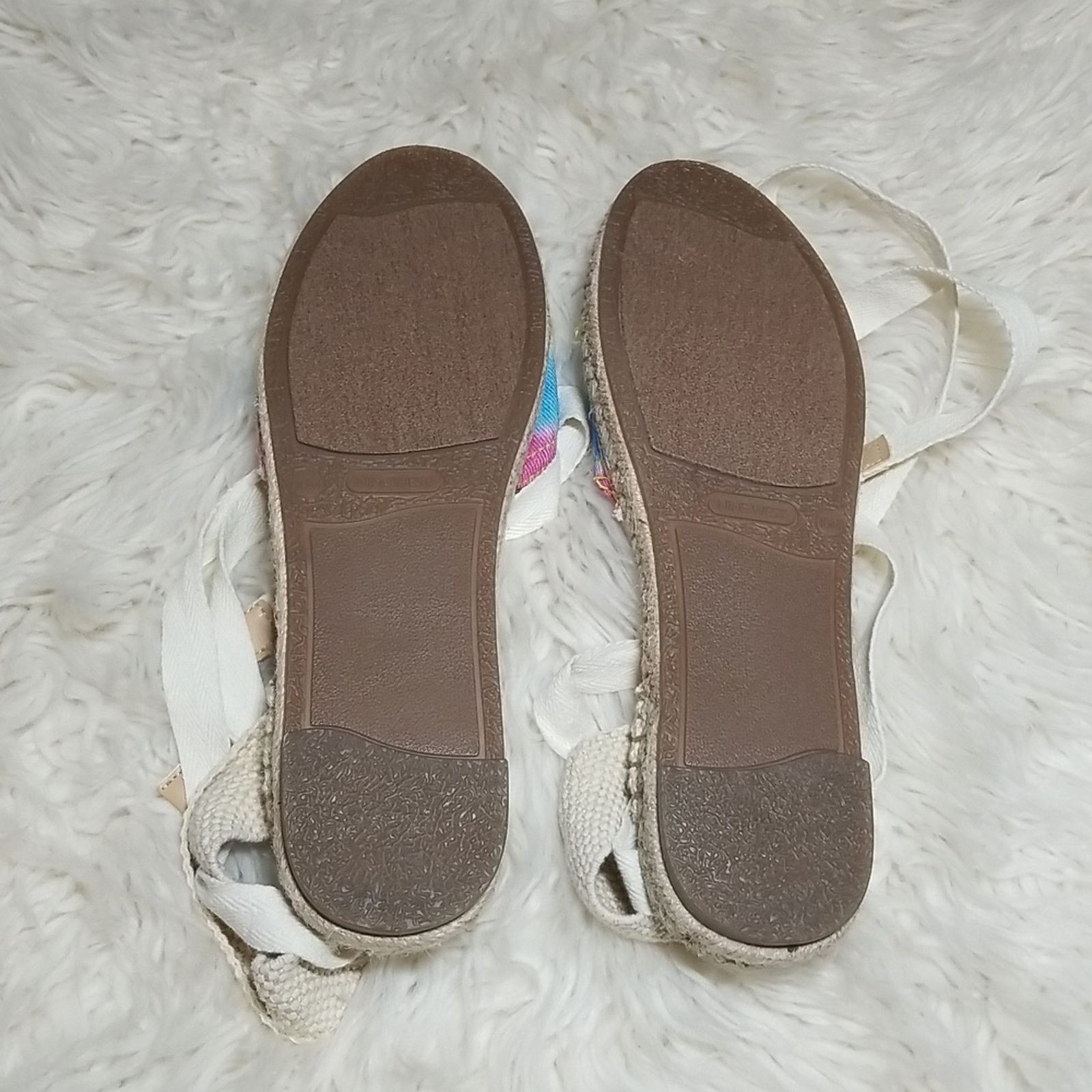 Nine West NEW! Nine West Tie Dye Ankle Tie Flats Size US 10 / IT 40 - 5 Thumbnail