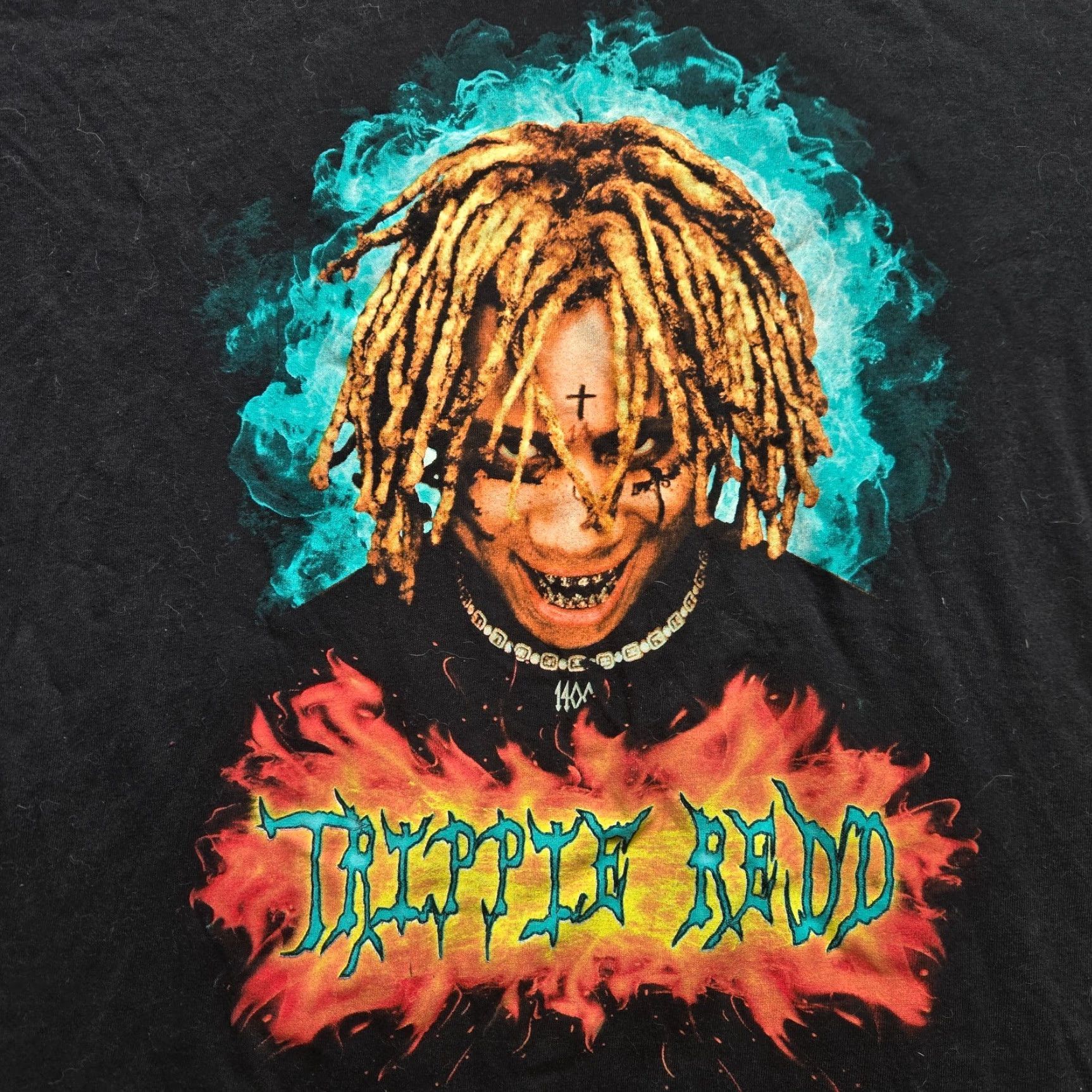 Vintage Tripple Redd Shirt Men L Black Graphic Print Crew Neck 90s Hip Hop Designer T-Shirt Size US L / EU 52-54 / 3 - 2 Thumbnail