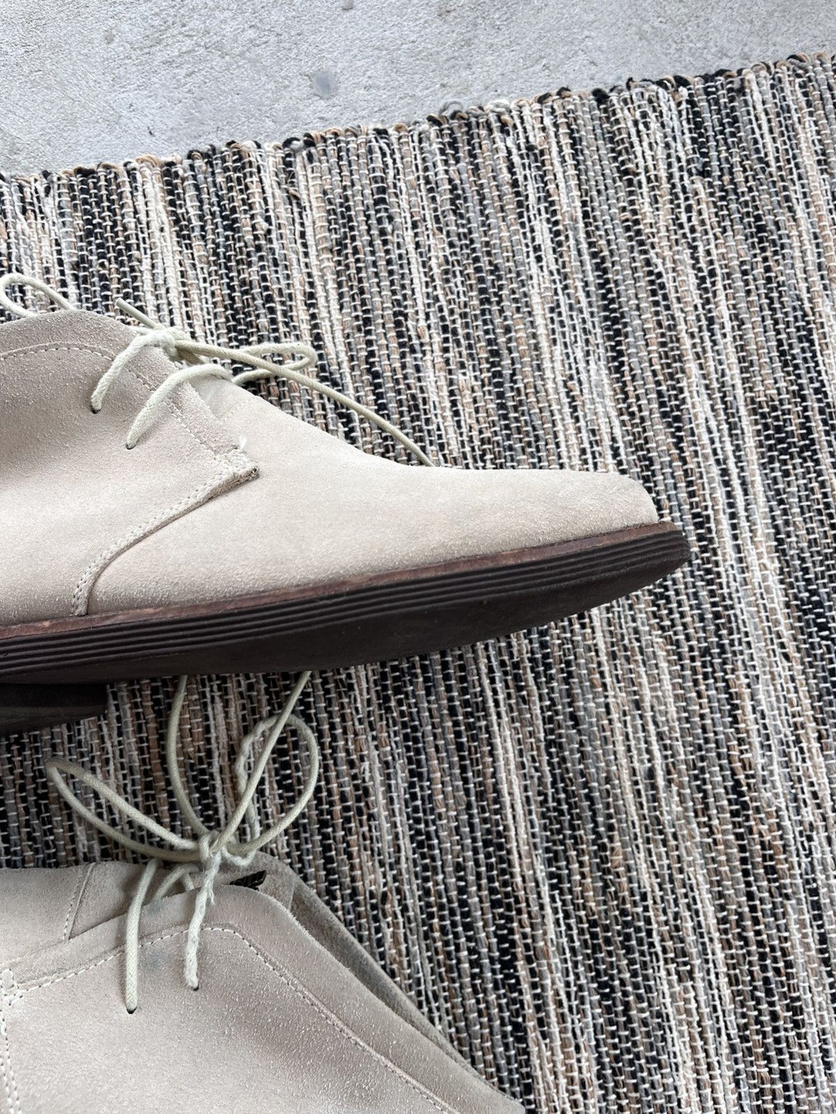 Giorgio Armani Vintage Emporio Armani Beige luxury Faded Suede Mid Loafers Size US 8 / IT 38 - 6 Thumbnail