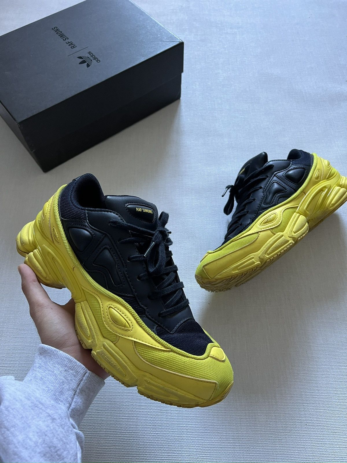 Adidas Raf Simons Adidas Ozweego Blue Yellow US8 F34267 Grailed