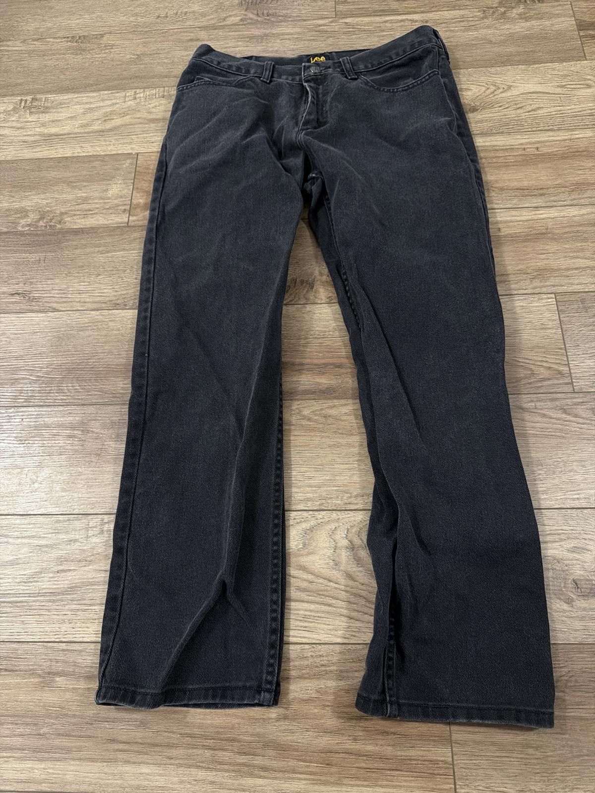 Lee Vintage Y2K Lee Relaxed Fit Black Denim Jeans 33x30 Grunge Size US 33 - 2 Thumbnail