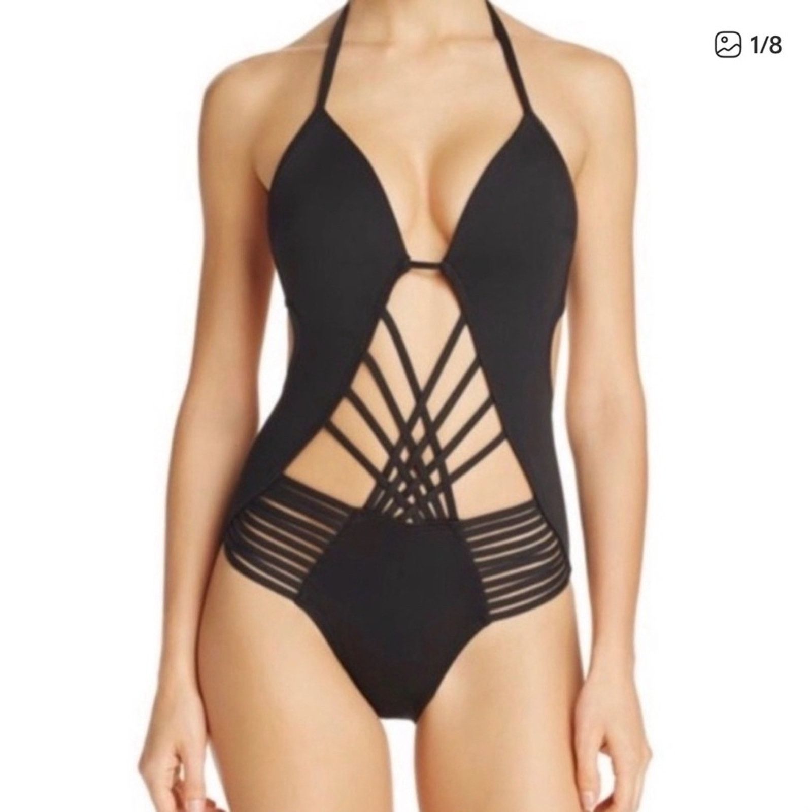 Kenneth Cole Black Push-up One-Piece Swimsuit Bikini Bathing Suit S Size ONE SIZE - 1 Thumbnail