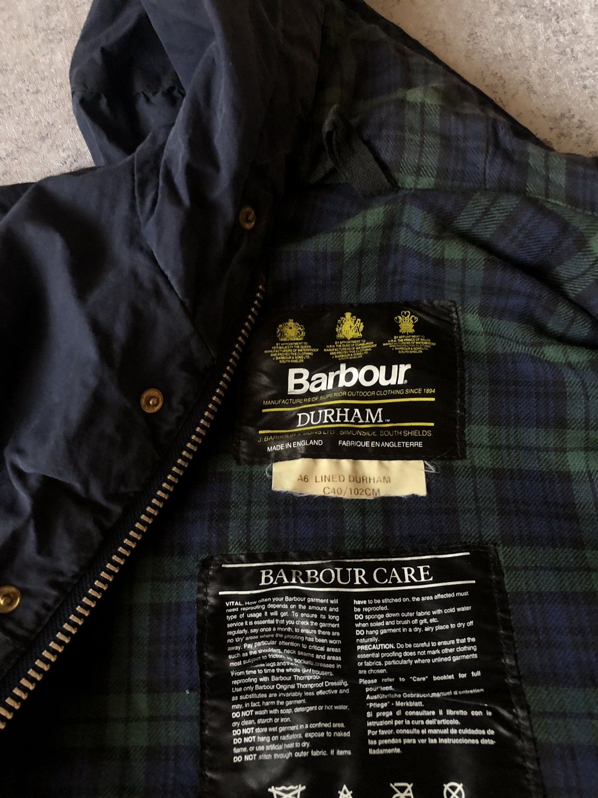 Barbour × Vintage RARE VINTAGE BARBOUR A6 LINED DURHAM Size US L / EU 52-54 / 3 - 6 Thumbnail