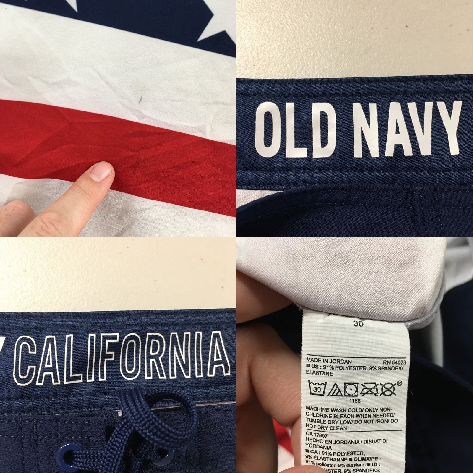 Old Navy Old Navy Boardshorts Mens 36 Multicolor Pockets Drawstring High Rise California Size ONE SIZE - 10 Thumbnail