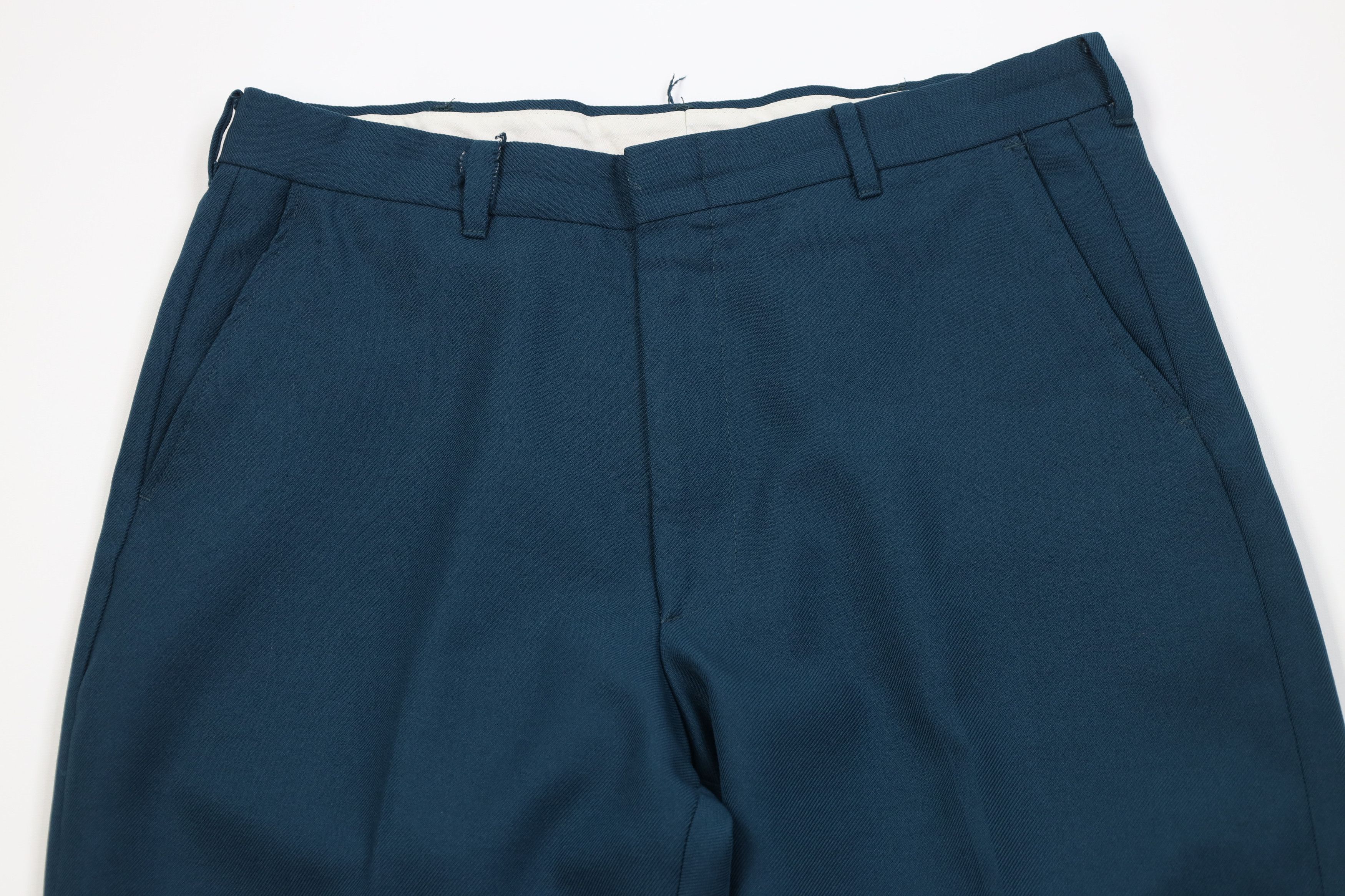 Vintage Vintage 90s Streetwear Knit Flared Wide Leg Chino Pants Teal Size US 34 / EU 50 - 2 Thumbnail