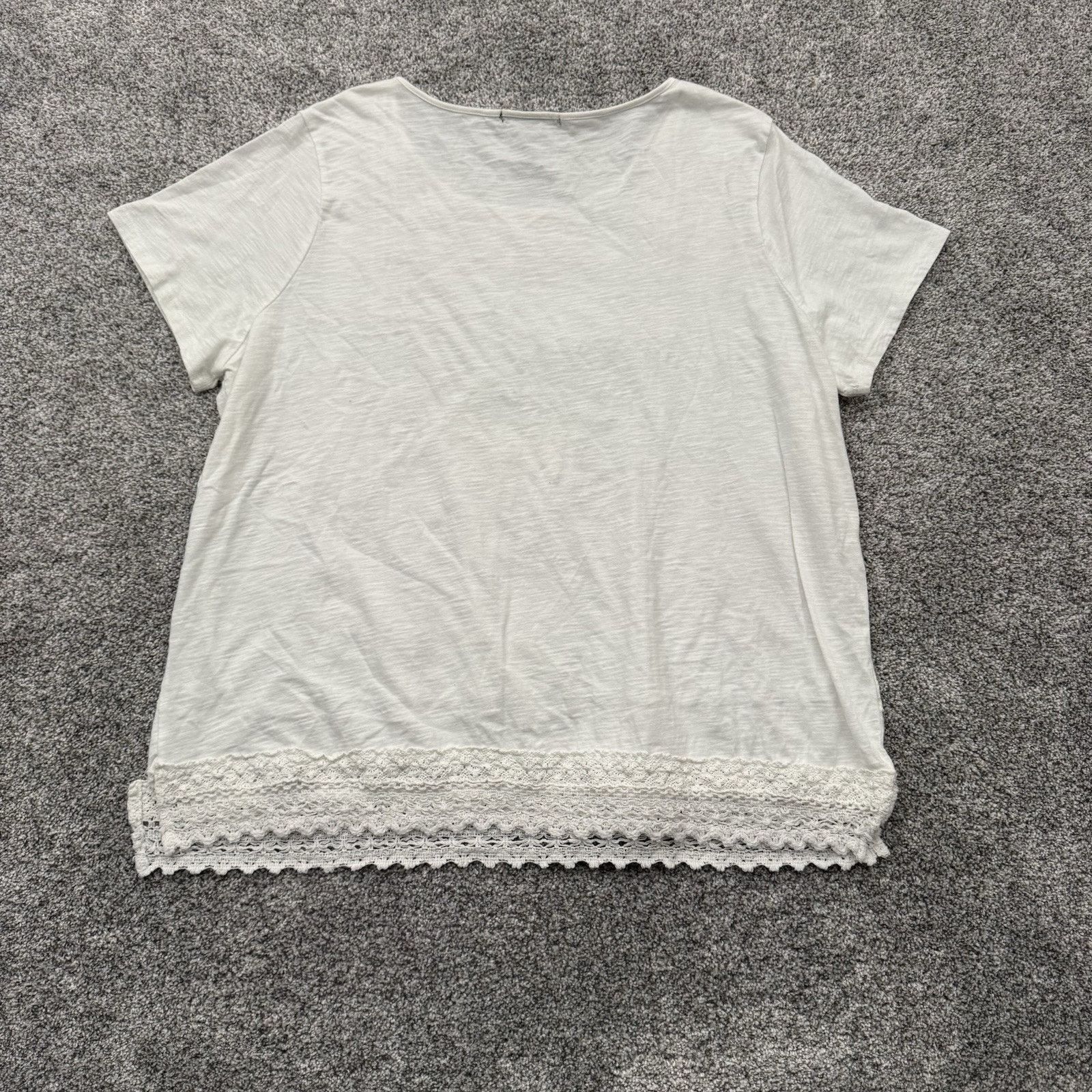 Other Boho Top Womens 2X Plus Lace Trim Cottagecore Feminine Size XXL / US 16-18 / IT 52-54 - 5 Thumbnail