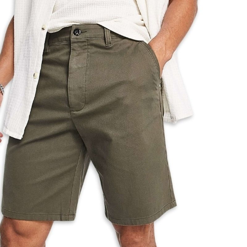 Asos ASOS Chino Shorts Pocket Relaxed Fit Dark Green Mens 30 NWOT Size US 30 / EU 46 - 1 Thumbnail
