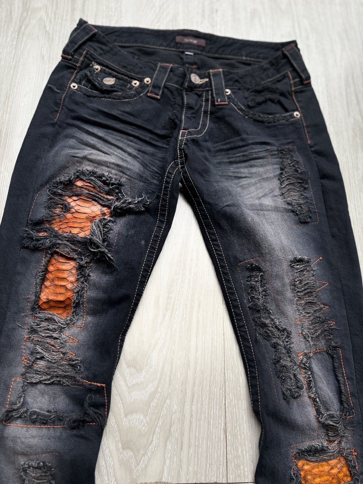 Japanese Brand SPIRAL lace-up flare jeans Size US 26 / EU 42 - 2 Thumbnail