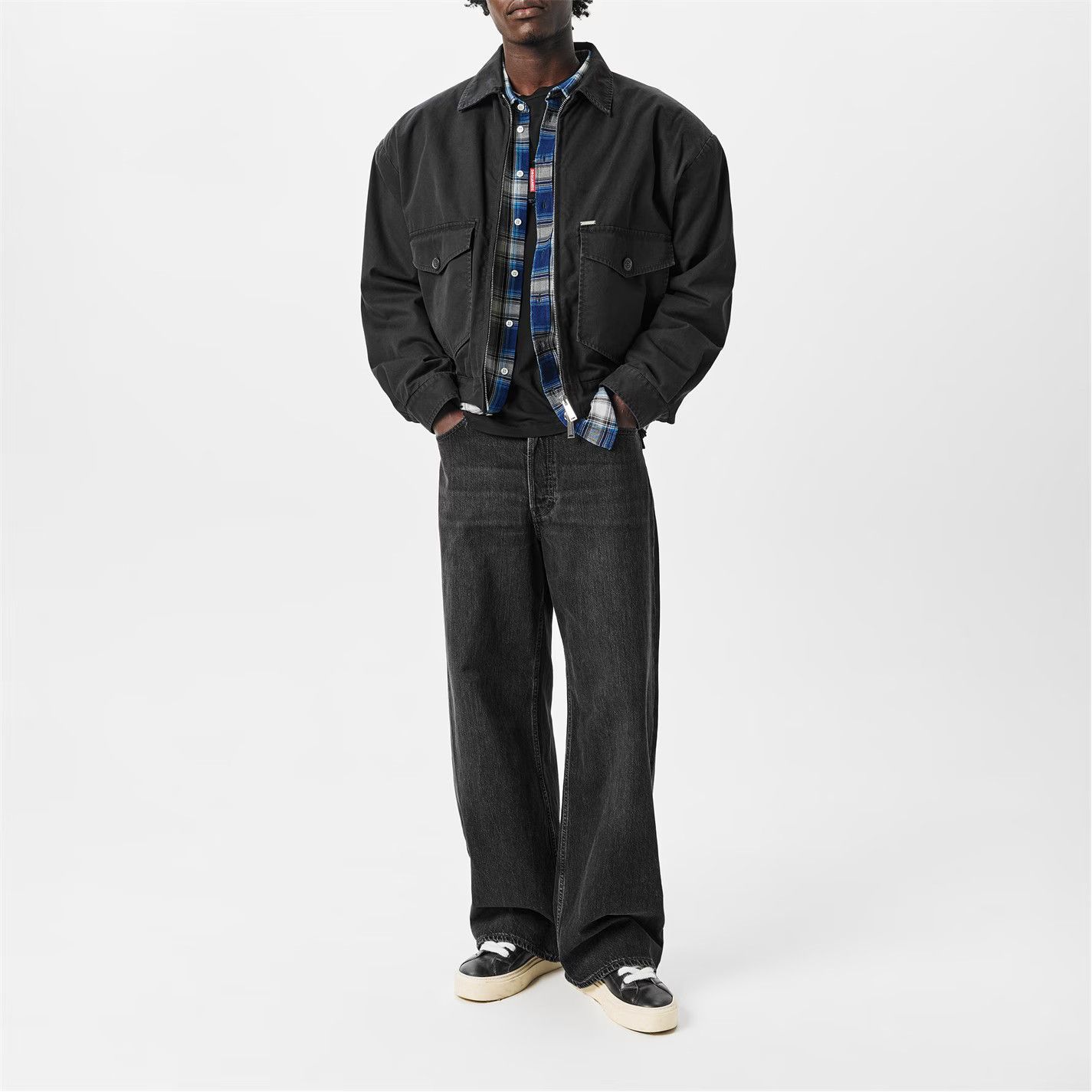 Dsquared2 o1g2r1mq0426 Easy Cotton Kaban Overshirt in Black Size US L / EU 52-54 / 3 - 6 Thumbnail