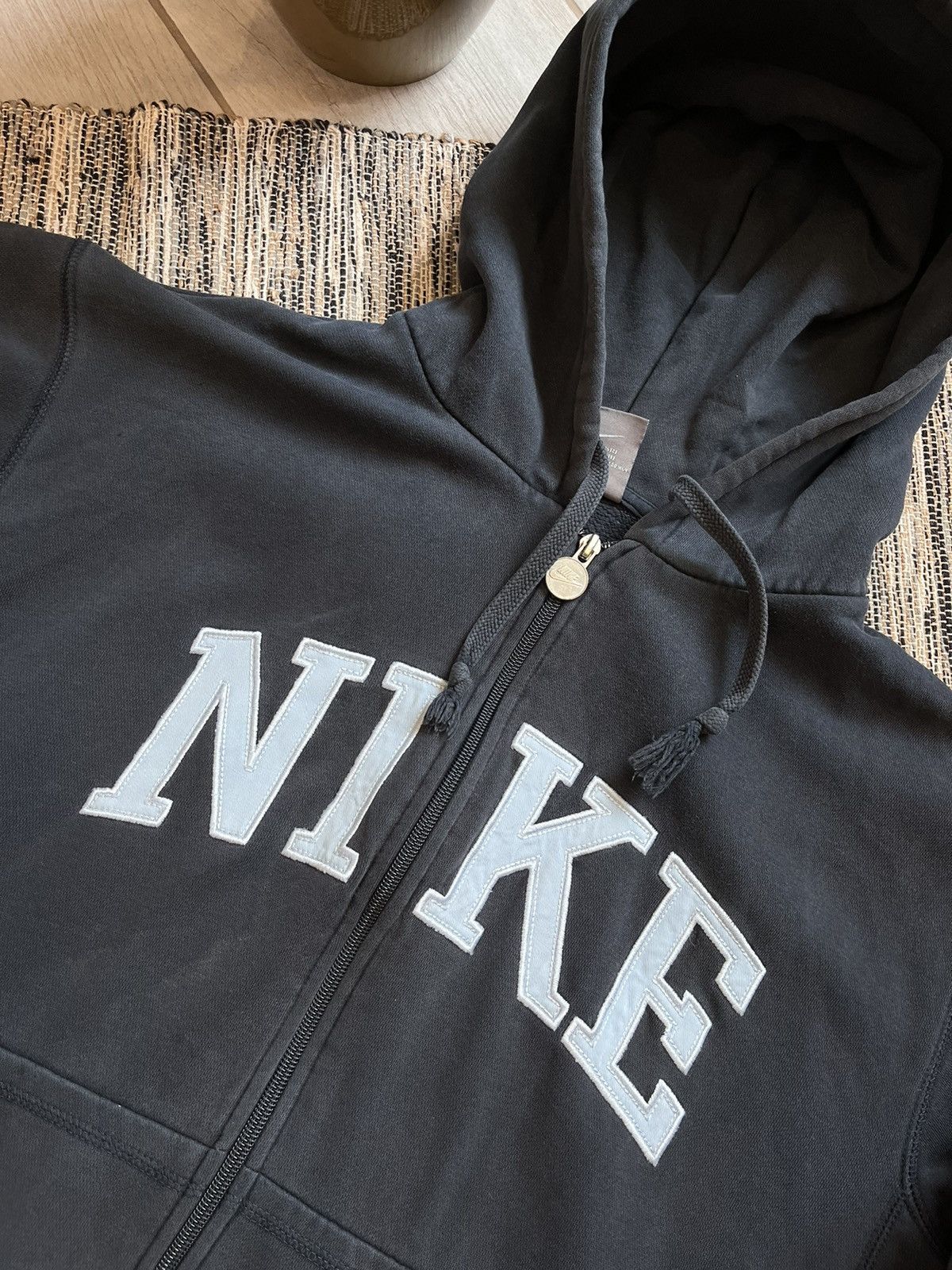 Nike × Vintage Vintage Nike Zip Hoodie big logo distressed style size XL Size US XL / EU 56 / 4 - 6 Thumbnail