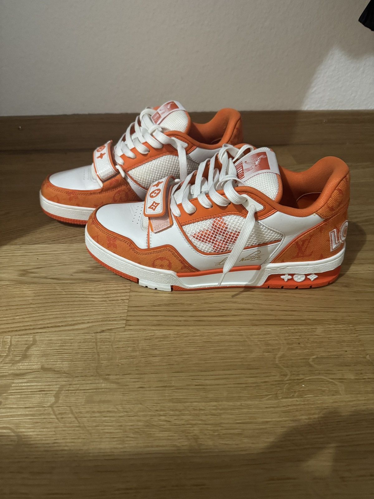 Louis Vuitton Louis Vuitton Sneaker Monogramm Denim Orange Size US 7 / EU 40 - 3 Thumbnail