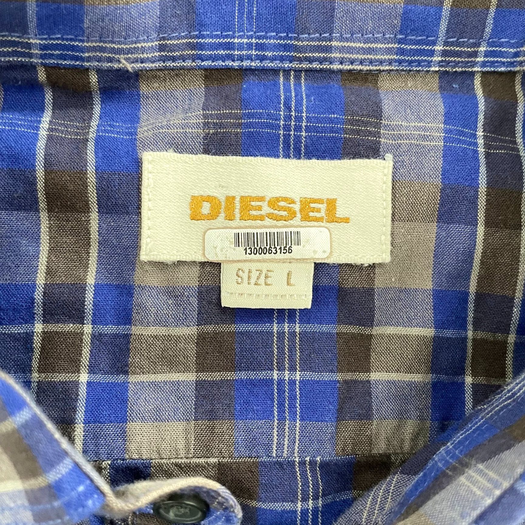 Diesel VINTAGE Diesel Shirt Men Large Blue Plaid Button-Up Long Sleeve Designer 90s Casual Size US L / EU 52-54 / 3 - 6 Thumbnail