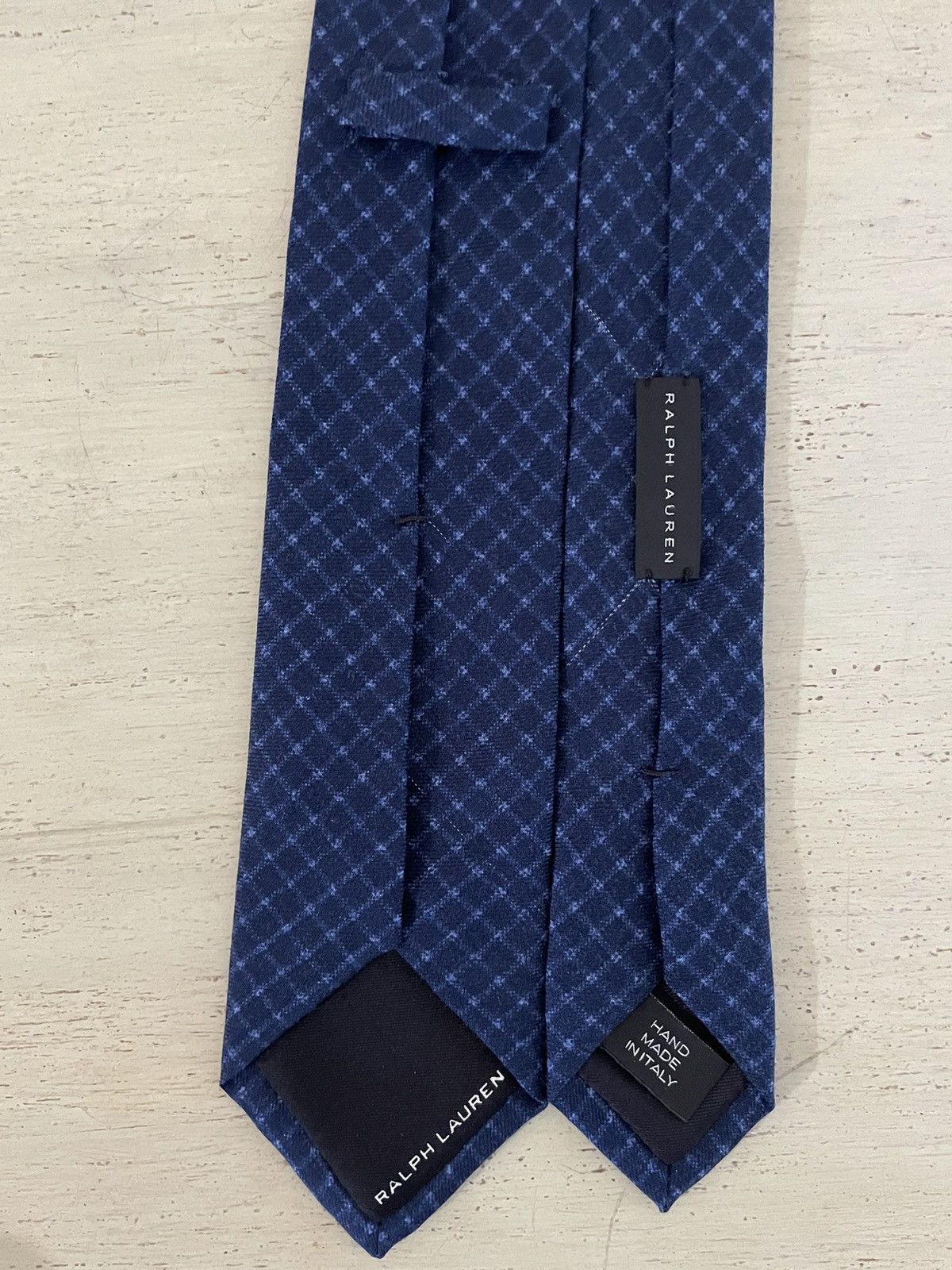 Ralph Lauren Black Label Check Print Wool-Silk Skinny Tie Size ONE SIZE - 5 Thumbnail