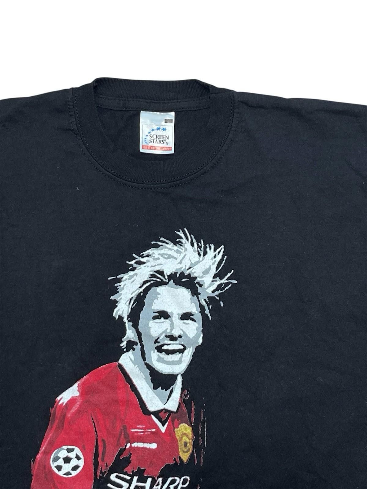 Fruit Of The Loom VTG 90s David Beckham Manchester United TShirt FOTL L Size US L / EU 52-54 / 3 - 3 Thumbnail