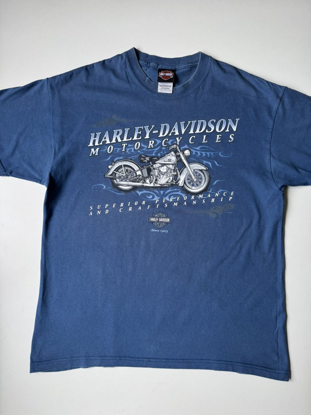 Harley Davidson × Vintage × West Coast Choppers Vintage 2003 Harley Davidson Motorcycle Washed T-shirt L USA Size US L / EU 52-54 / 3 - 10 Thumbnail