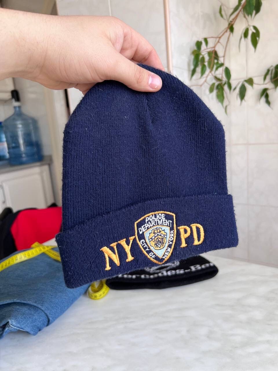 Vintage NYPD New York Police Department 1990 Beanie NYC Hat USA COPS Size ONE SIZE - 2 Thumbnail