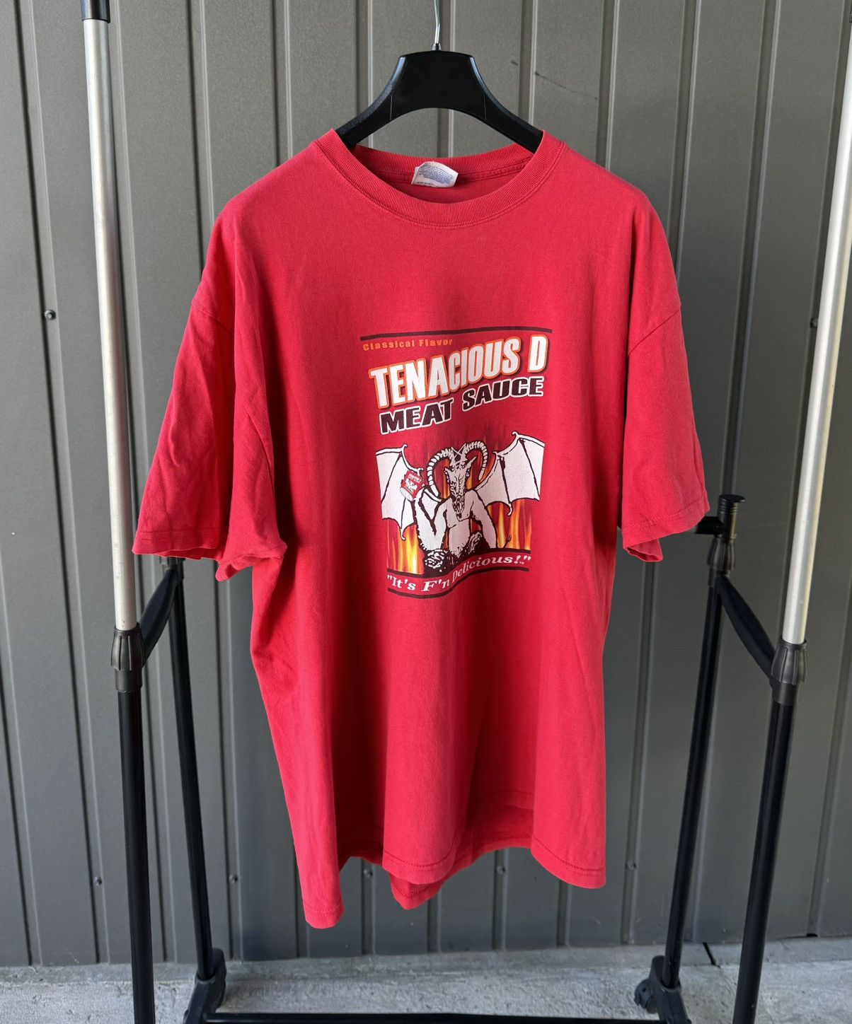 Band Tees × Vintage Vintage 2000s Tenacious D Meat Sauce T Shirt Devil Y2K Size US XL / EU 56 / 4 - 1 Thumbnail