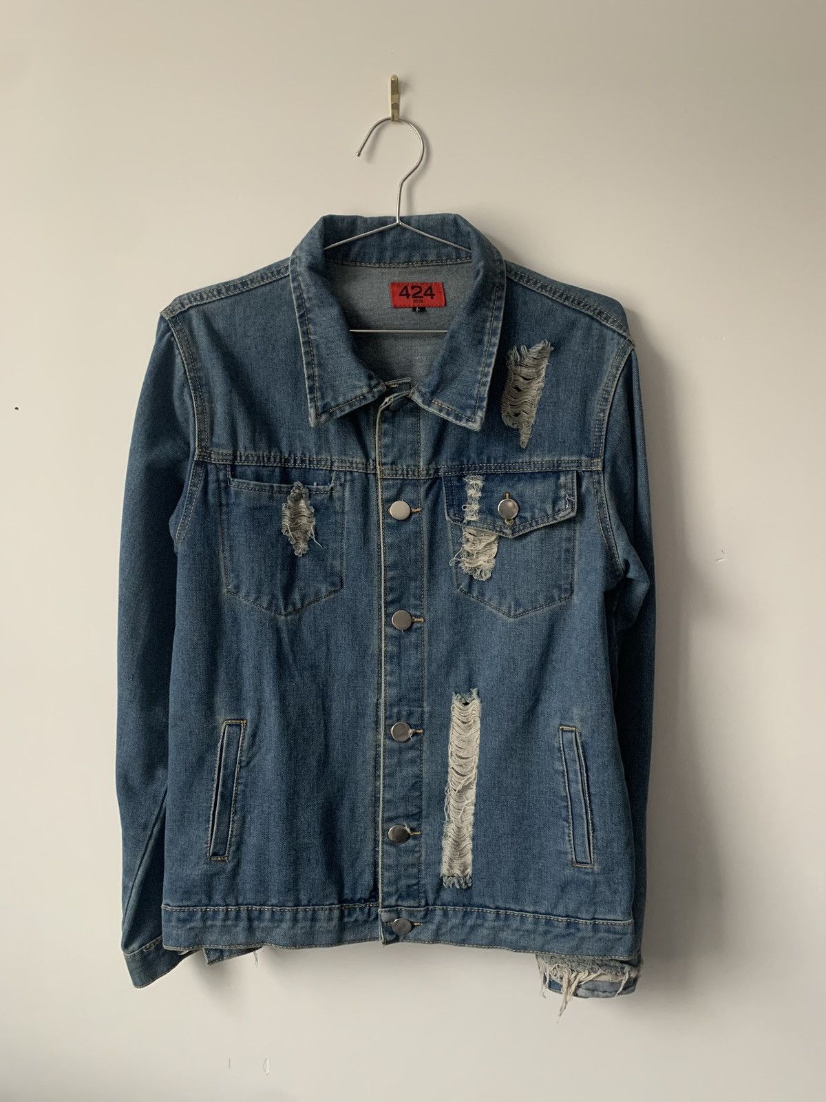 424 424 distressed denim jacket Size US L / EU 52-54 / 3 - 1 Thumbnail