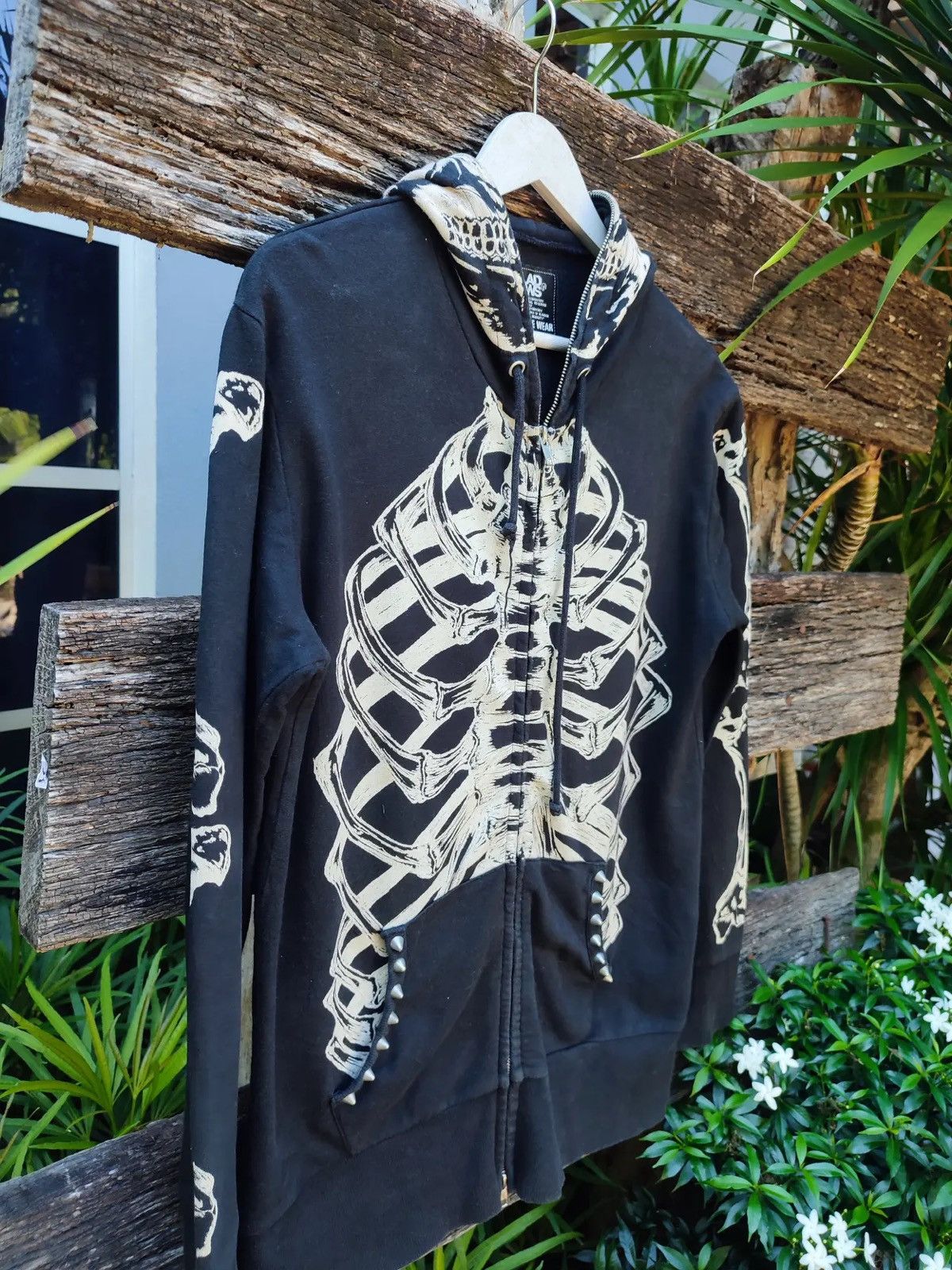 Japanese Brand Glad News “X-Ray Vision” Skeleton Full-Zip Hoodie Size US M / EU 48-50 / 2 - 6 Thumbnail