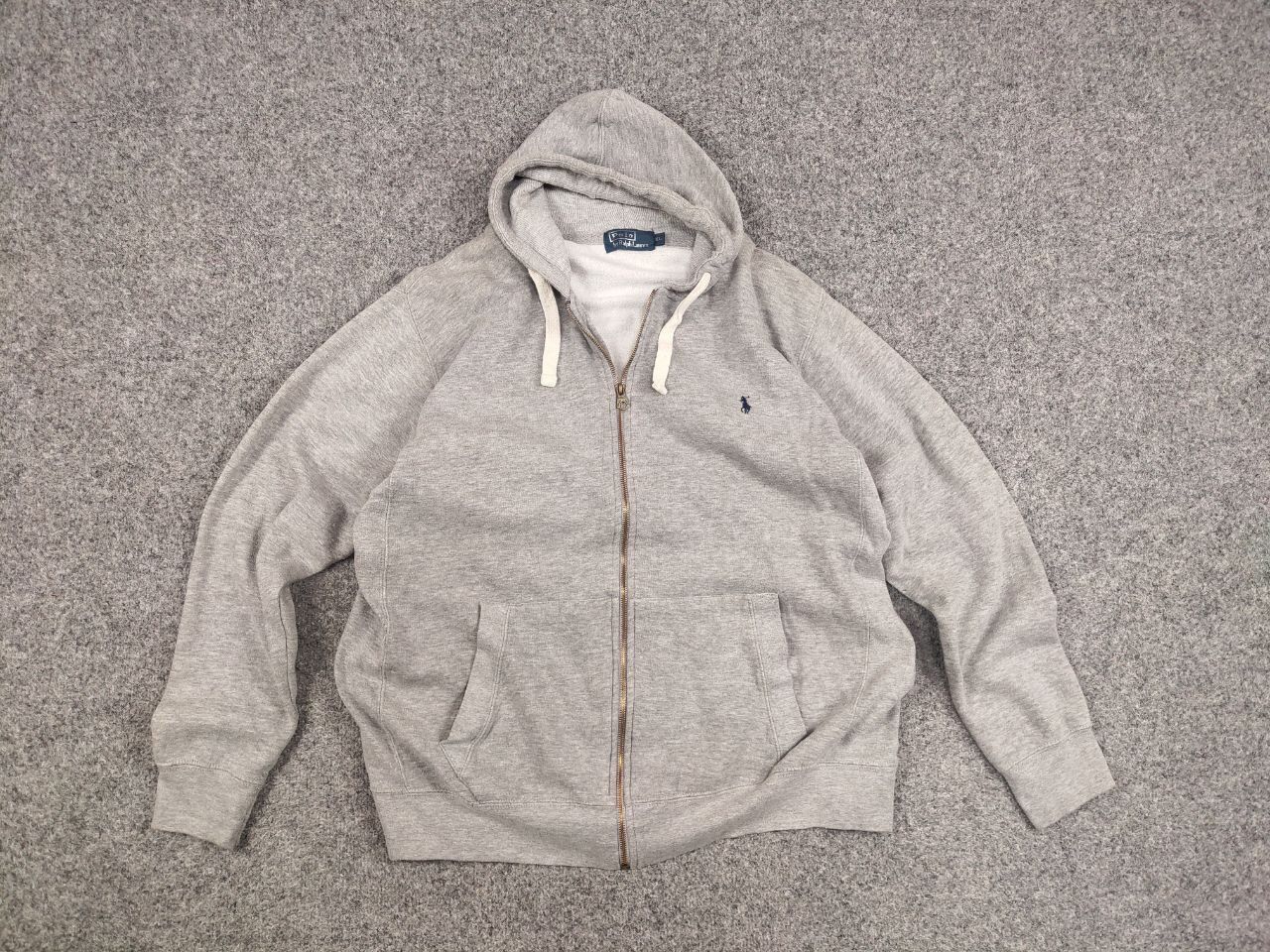 Polo Ralph Lauren Vintage 90's Polo Ralph Lauren Blank Zip Hoodie Usa style Size US XL / EU 56 / 4 - 14 Thumbnail