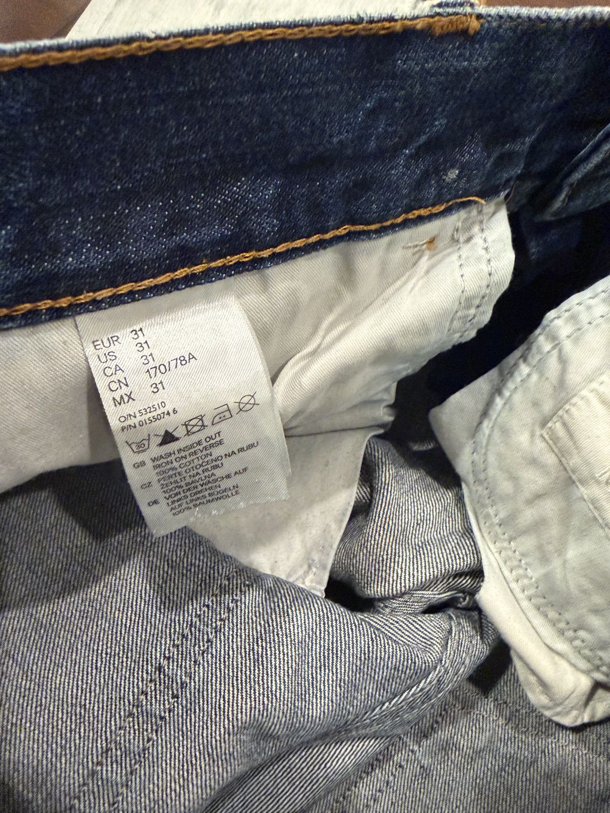 H&M × Maison Margiela Maison Margiela H&M White Painted Paint Denim Jeans 31 Size US 31 - 10 Thumbnail