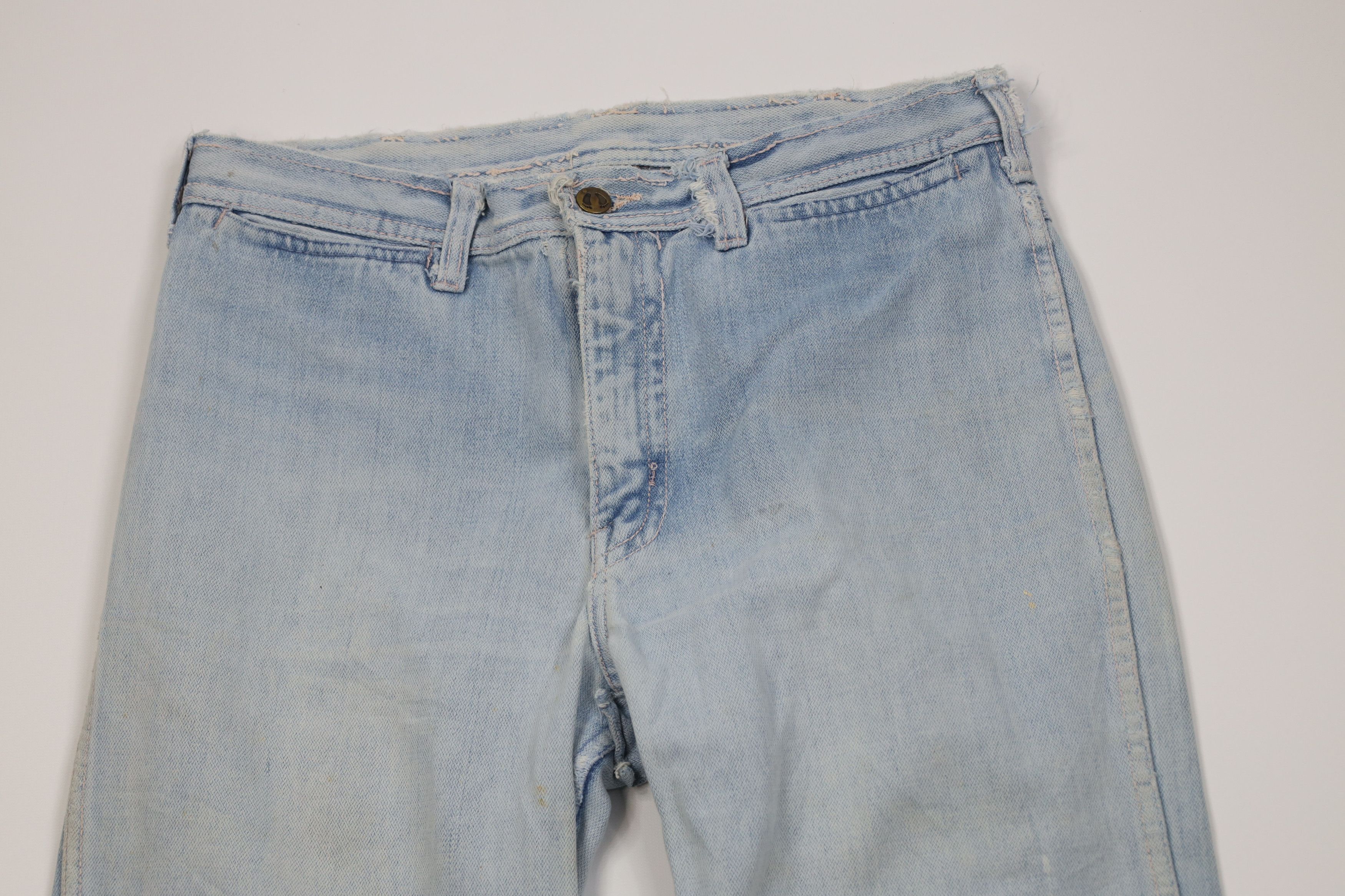 Hang Ten Vintage 70s Hang Ten Surfing Bell Bottoms Denim Jeans Blue Size US 32 / EU 48 - 2 Thumbnail
