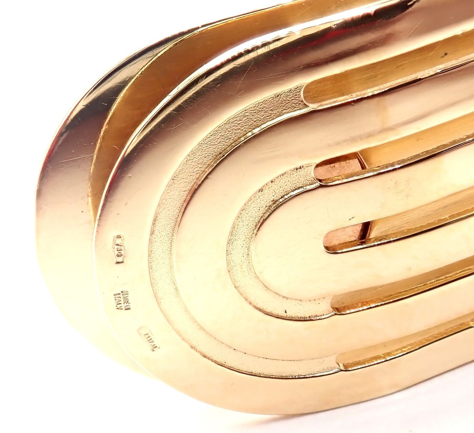 Authentic Bulgari Bulgari 18k Yellow Gold Onyx Money Clip
