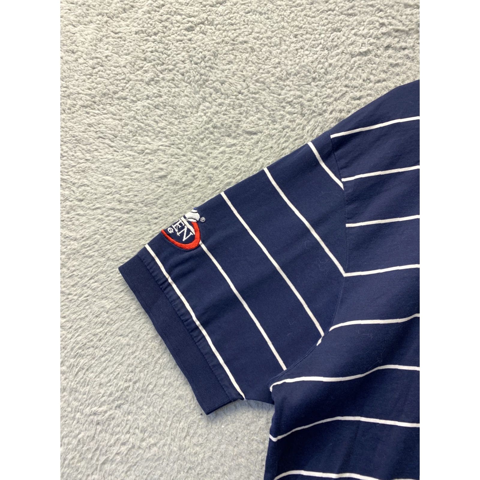 Polo Ralph Lauren VINTAGE Polo Ralph Lauren Polo Shirt Men L Blue White Striped Casual Golf Preppy Size US L / EU 52-54 / 3 - 3 Thumbnail