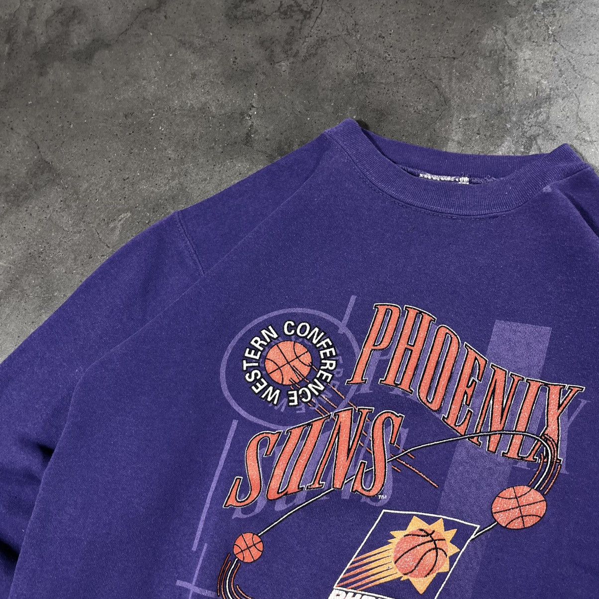 NBA Vintage 90s Nutmeg Phoenix Suns NBA Crewneck Sweatshirt Size US S / EU 44-46 / 1 - 3 Thumbnail