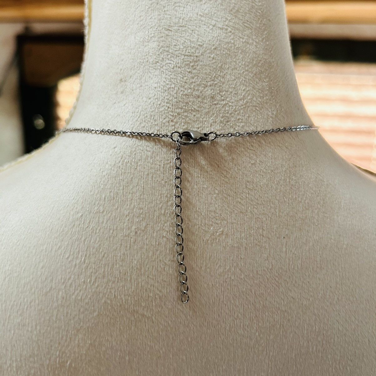 Handmade Handcrafted oval crackle quartz dogtooth 925 necklace Size ONE SIZE - 5 Thumbnail