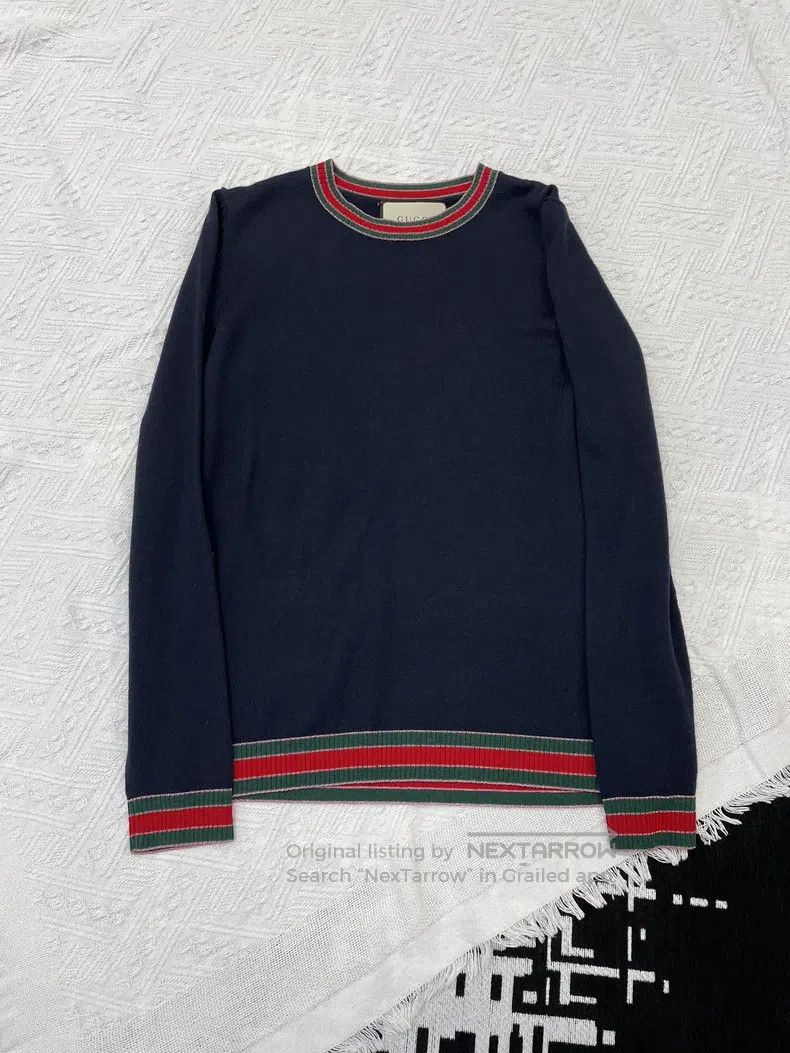 Gucci Gucci Dark blue woollen sweater Size US M / EU 48-50 / 2 - 1 Thumbnail