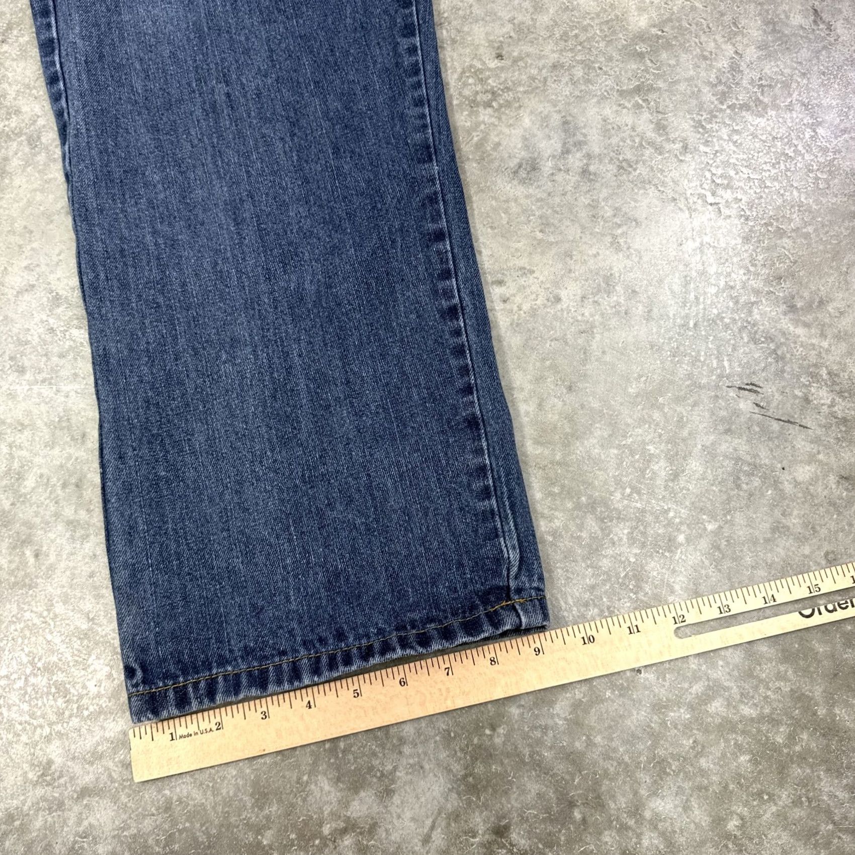 Denime VINTAGE Phat Classics Jeans Mens 44x34 Blue Denim Straight Leg Baggy Hip Hop Embroidered P Logo Front Pocket Womens Size US 44 / EU 60 - 8 Thumbnail