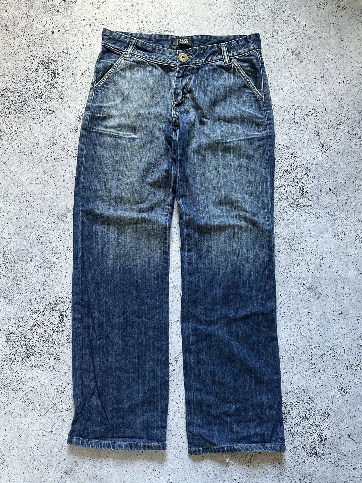 Dolce & Gabbana Vintage Dolce & Gabbana Metal Logo Washed Denim Jeans Y2K USA Size US 32 / EU 48 - 5 Thumbnail