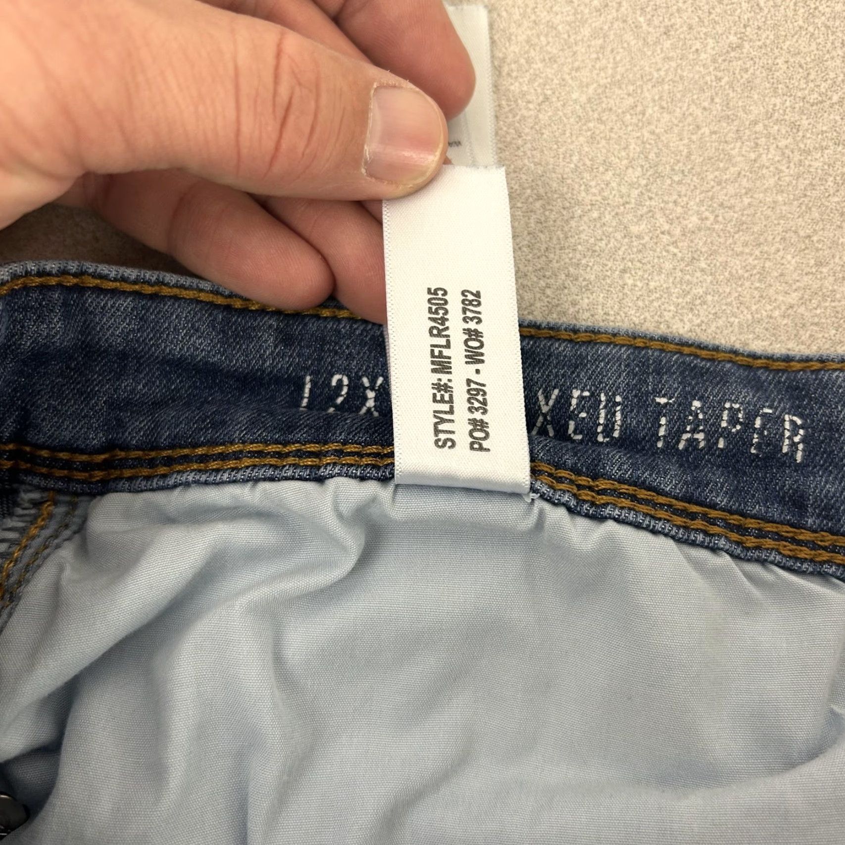 Denime DU/ER L2X Relaxed Taper Jeans Mens 38x29 Blue Medium Wash Stretch Denim 5-Pocket Size US 38 / EU 54 - 7 Thumbnail