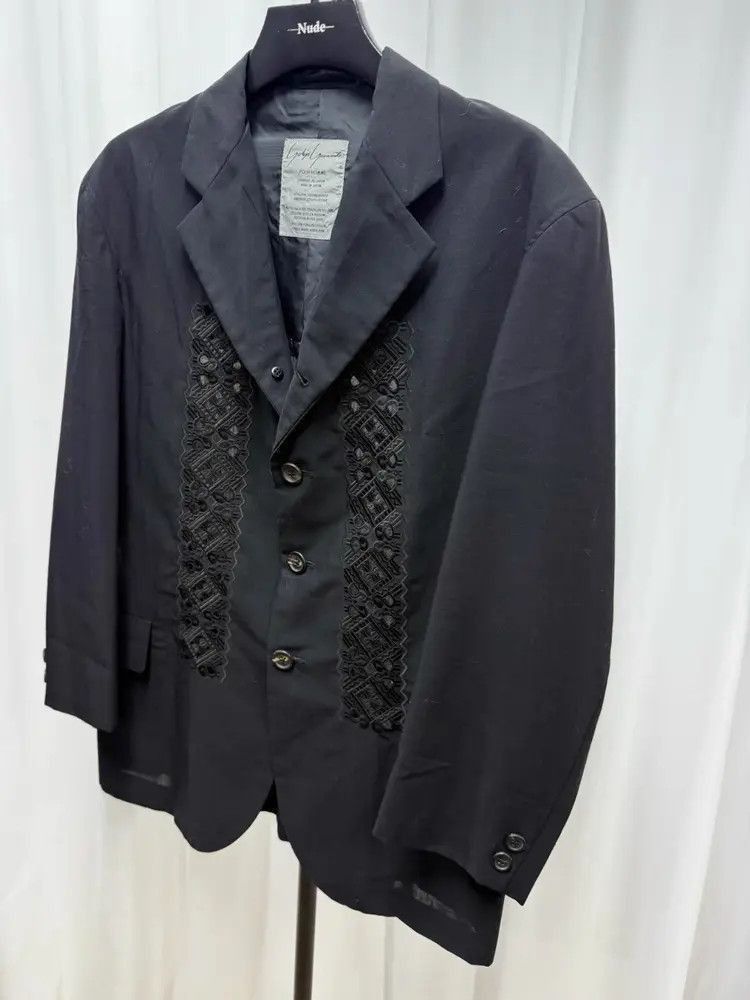 Yohji Yamamoto Yohji Yamamoto Pour Homme 87SS Pattern Stitches Jacket-2507 Size US M / EU 48-50 / 2 - 7 Thumbnail