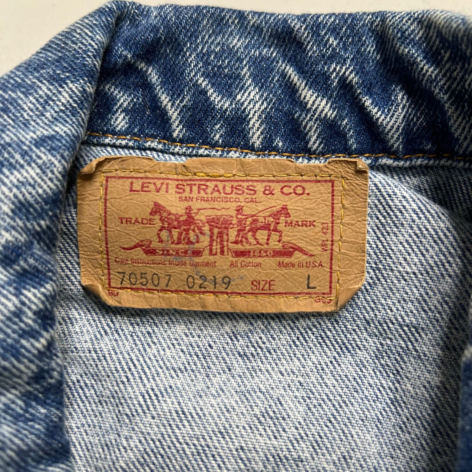 Levi's Vintage Levi’s 70507 Acid Wash Denim Trucker Jacket USA L Size US L / EU 52-54 / 3 - 3 Thumbnail