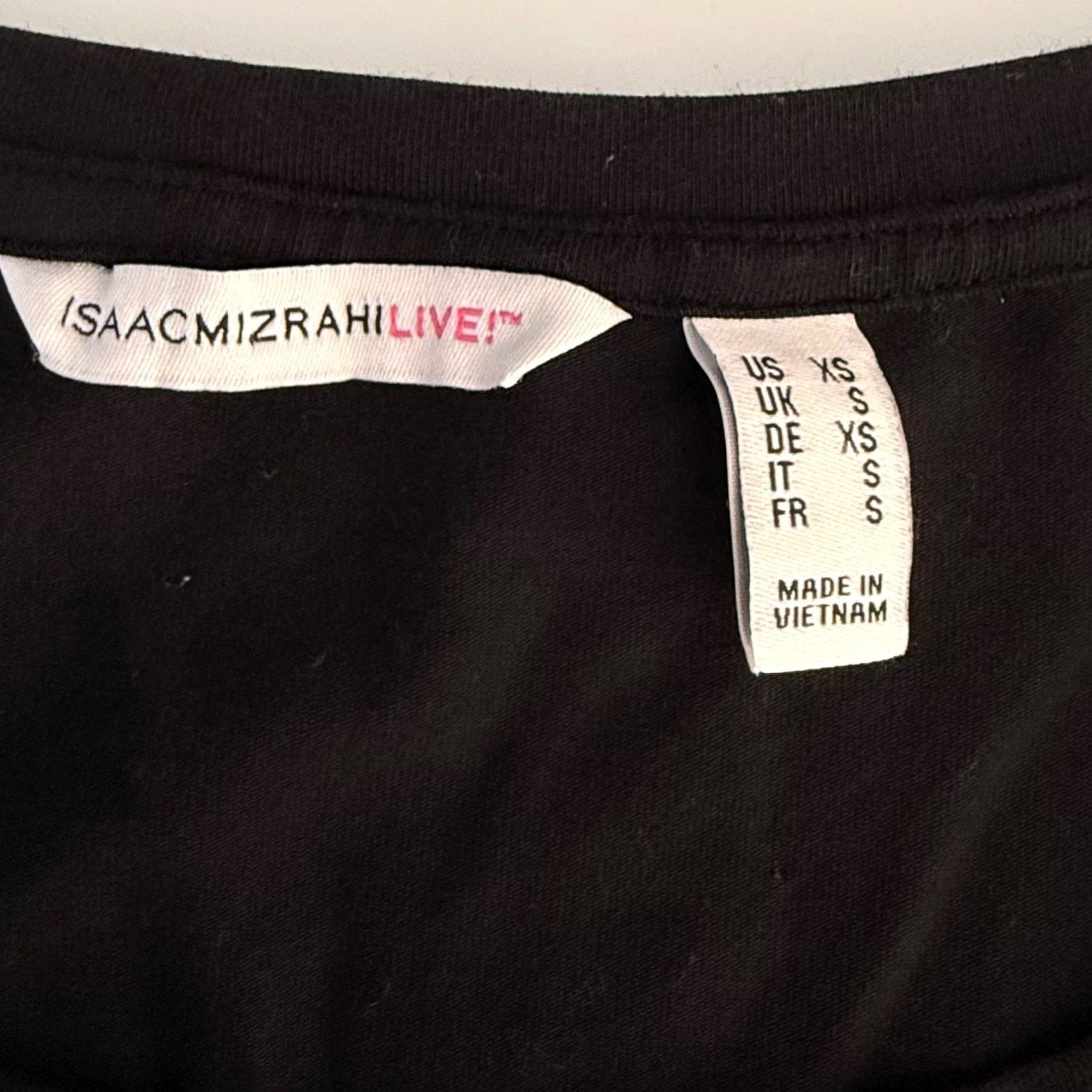 Vintage Isaac Mizrahi XS Peplum Top Black Shirt Women XS Short Sleeve Scoop Neck Knit Dark Academia Pattern Solid Casual Workwear Size XS / US 0-2 / IT 36-38 - 5 Thumbnail